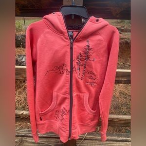 Volcom zip up hoodie🧡Large